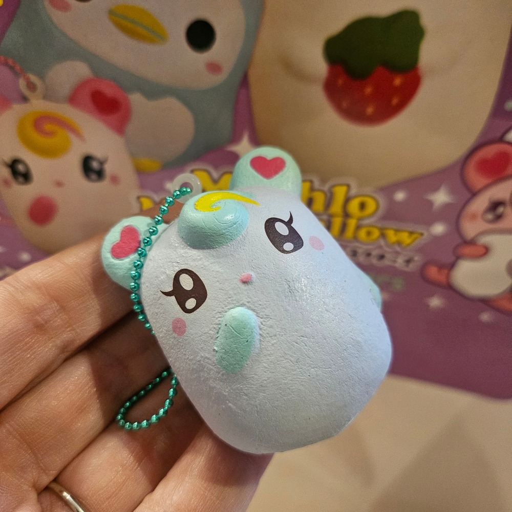 IBLOOM Squishies Mini Mashlo Marshmallow Squishy Blue Scented New Slow Rising